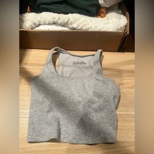 Auden - Built in Bra Light Gray Tank Top